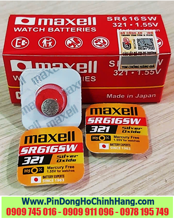 Maxell SR616SW-321 (loại Vỉ 1viên)